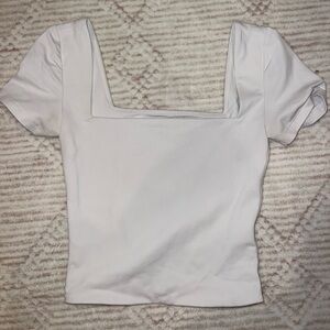 Aritzia White Square Neck Women's Top